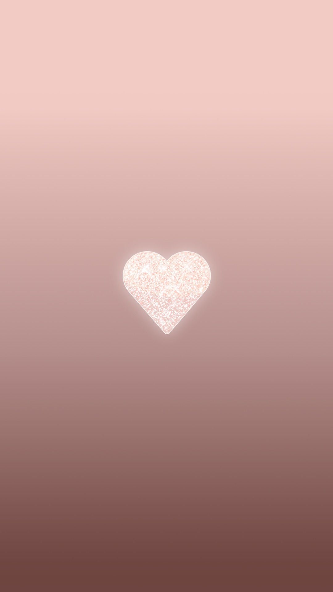 Cuore glitter oro rosa, 1080x1920 Verticale, Telefono