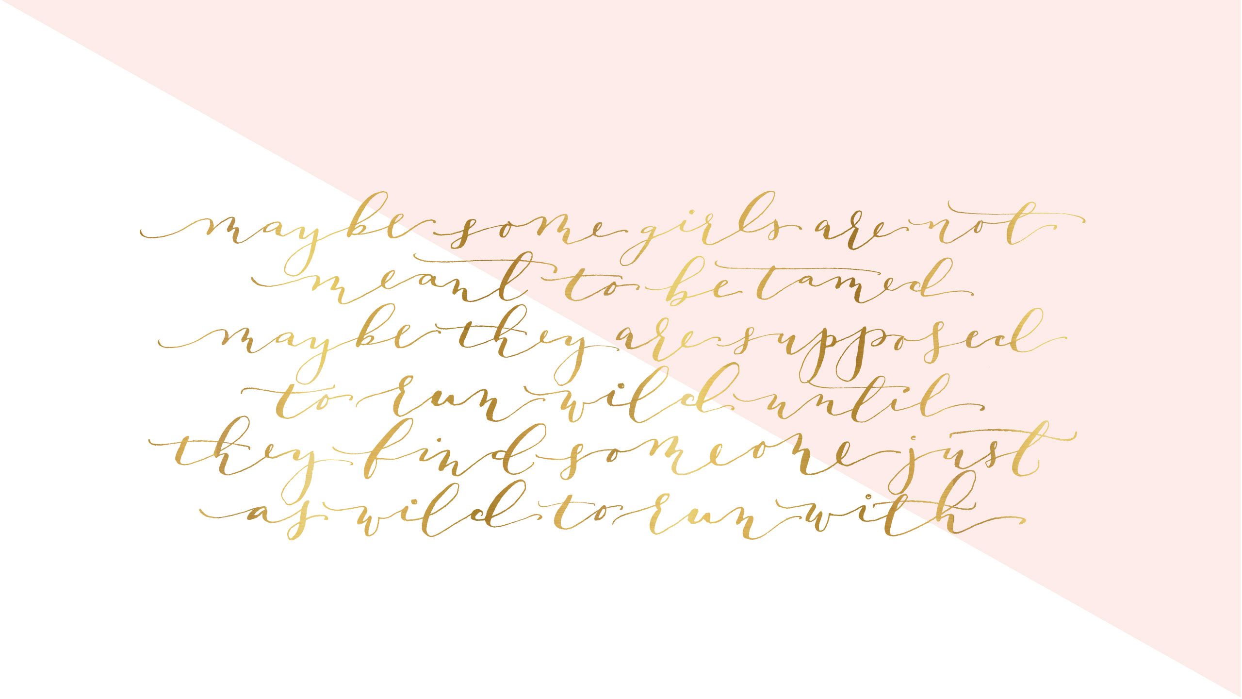 Scritta corsivo oro rosa, 2560x1440 2K, PC Desktop