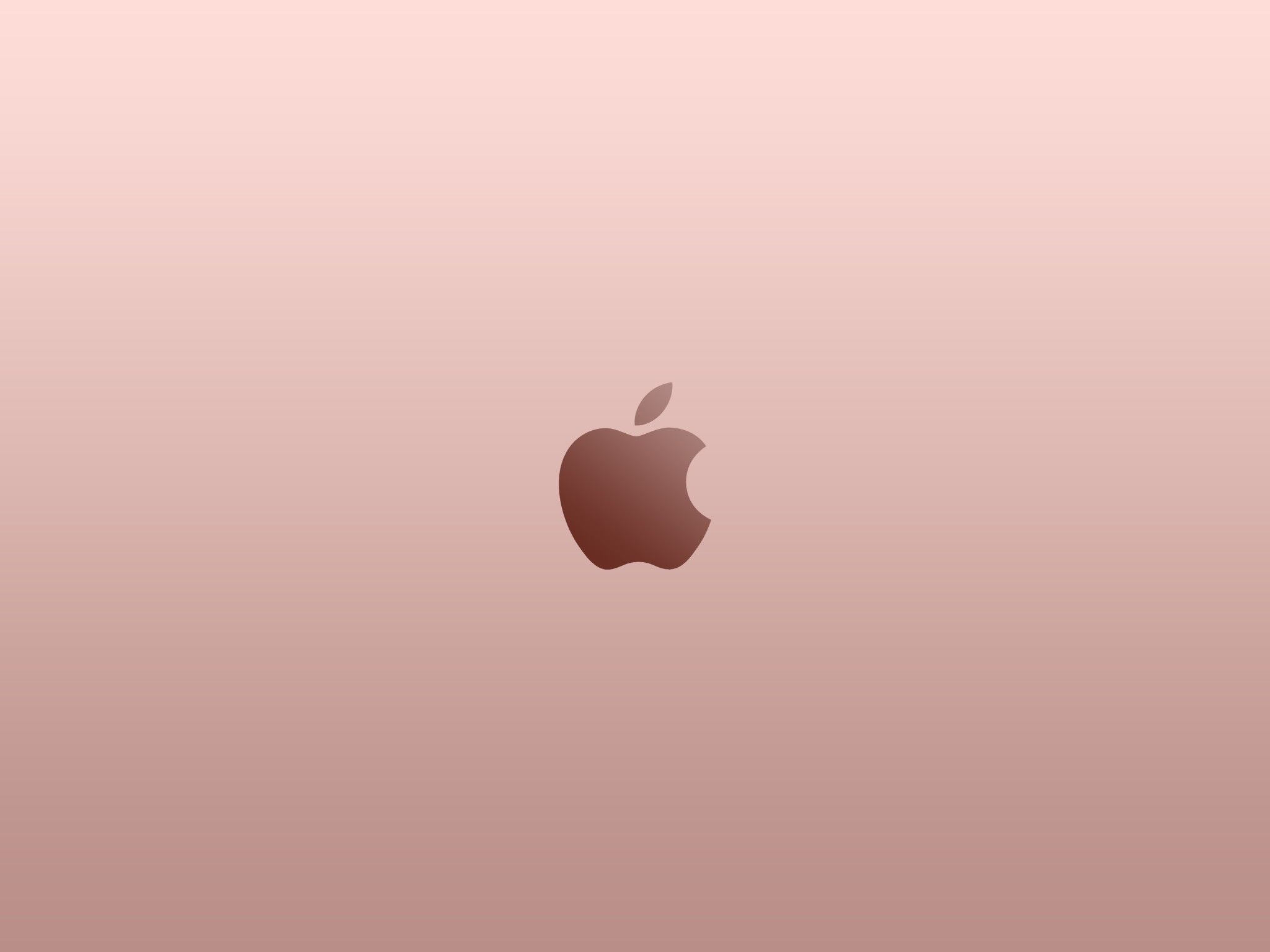 Logo Apple oro rosa, azienda tech, 2048x1536 2K, Desktop