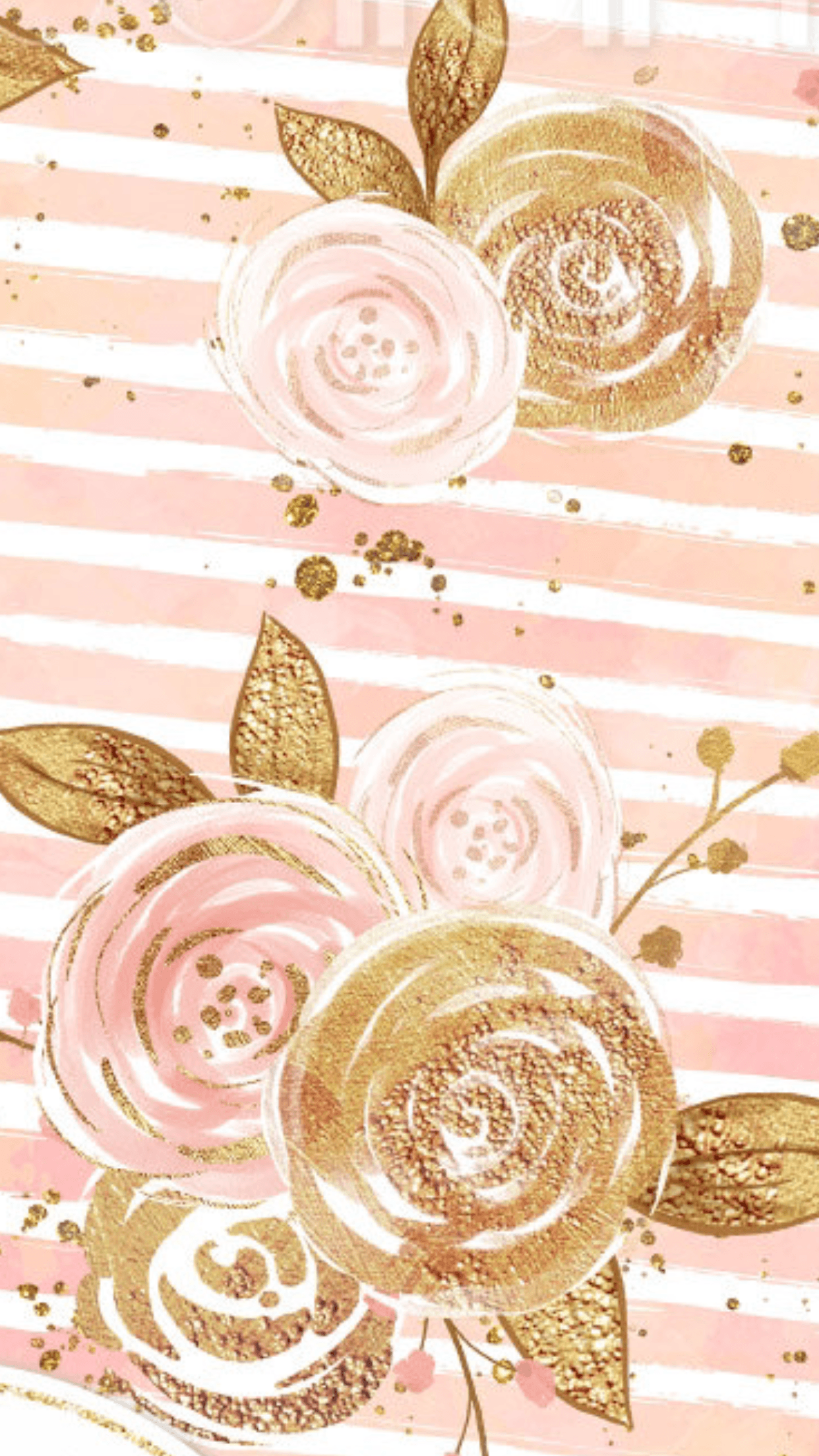 Rose oro e rosa righe, 1242x2208 Verticale, POCO