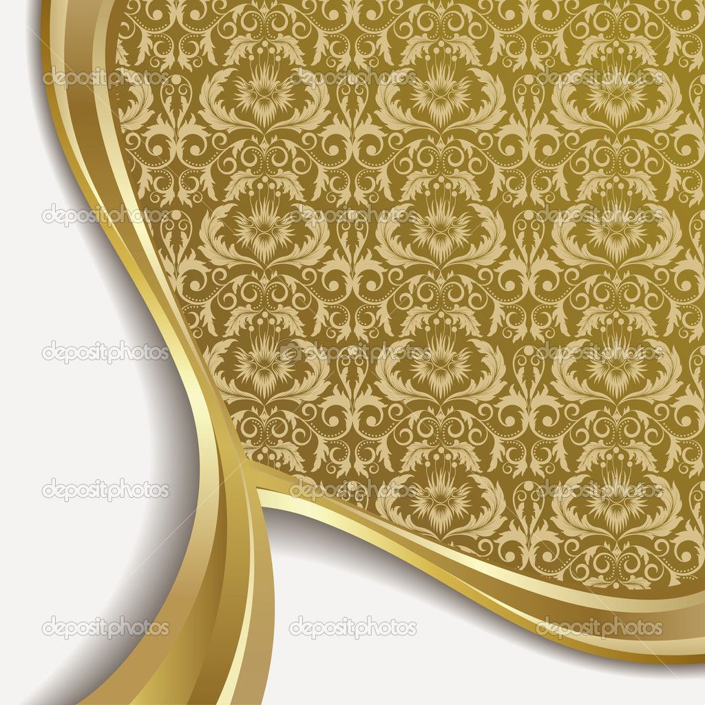 Motivo damascato dorato ornamentale, 1024x1024 HD, PC Desktop