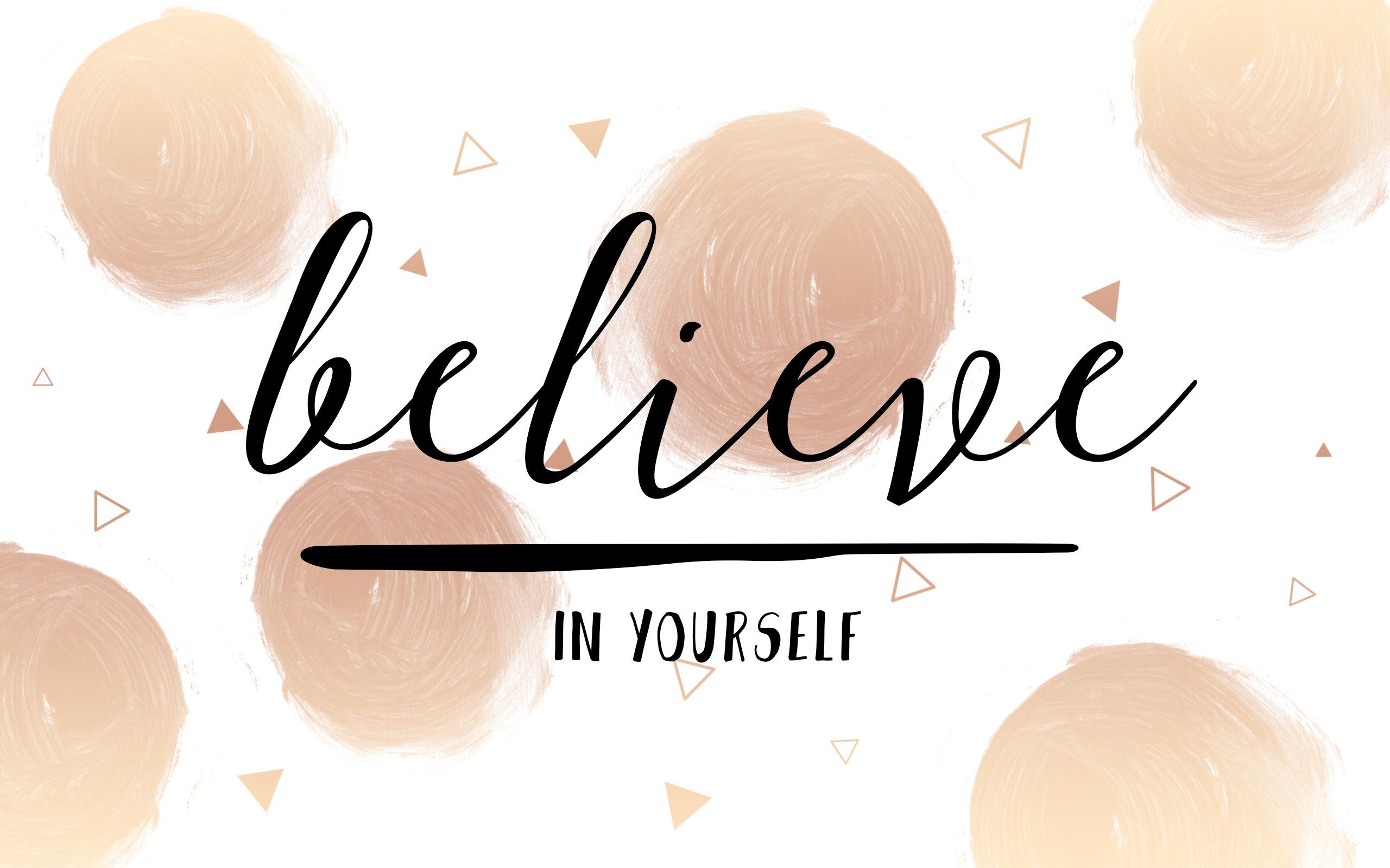Scritta believe cerchi oro rosa, 2560x1600 2K, PC