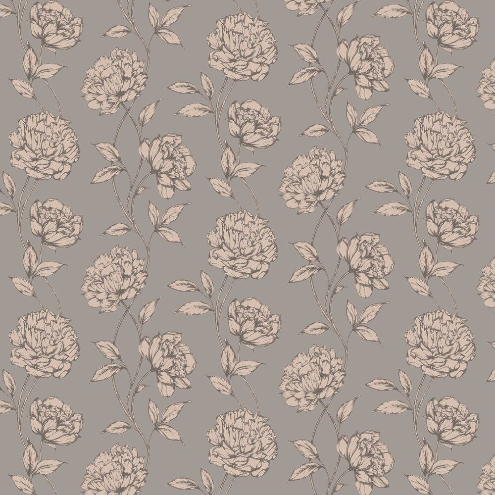 Rose disegnate su grigio, 1000x1000 HD, PC