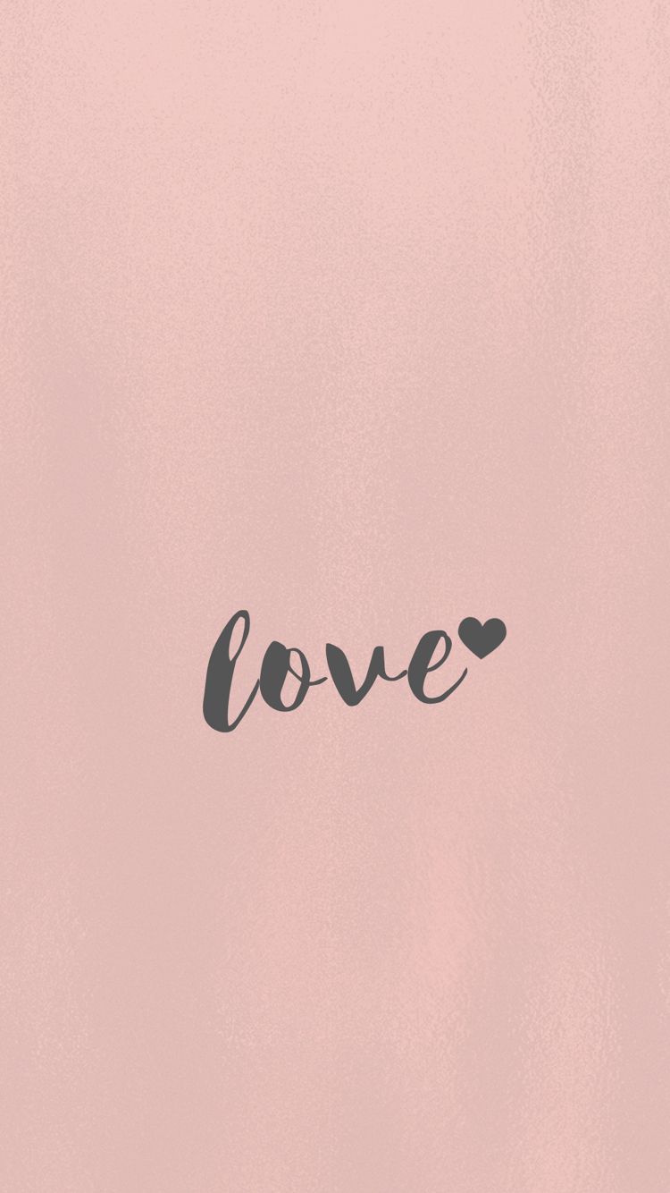 Scritta love rosa cuore, 750x1334 Verticale, Telefono