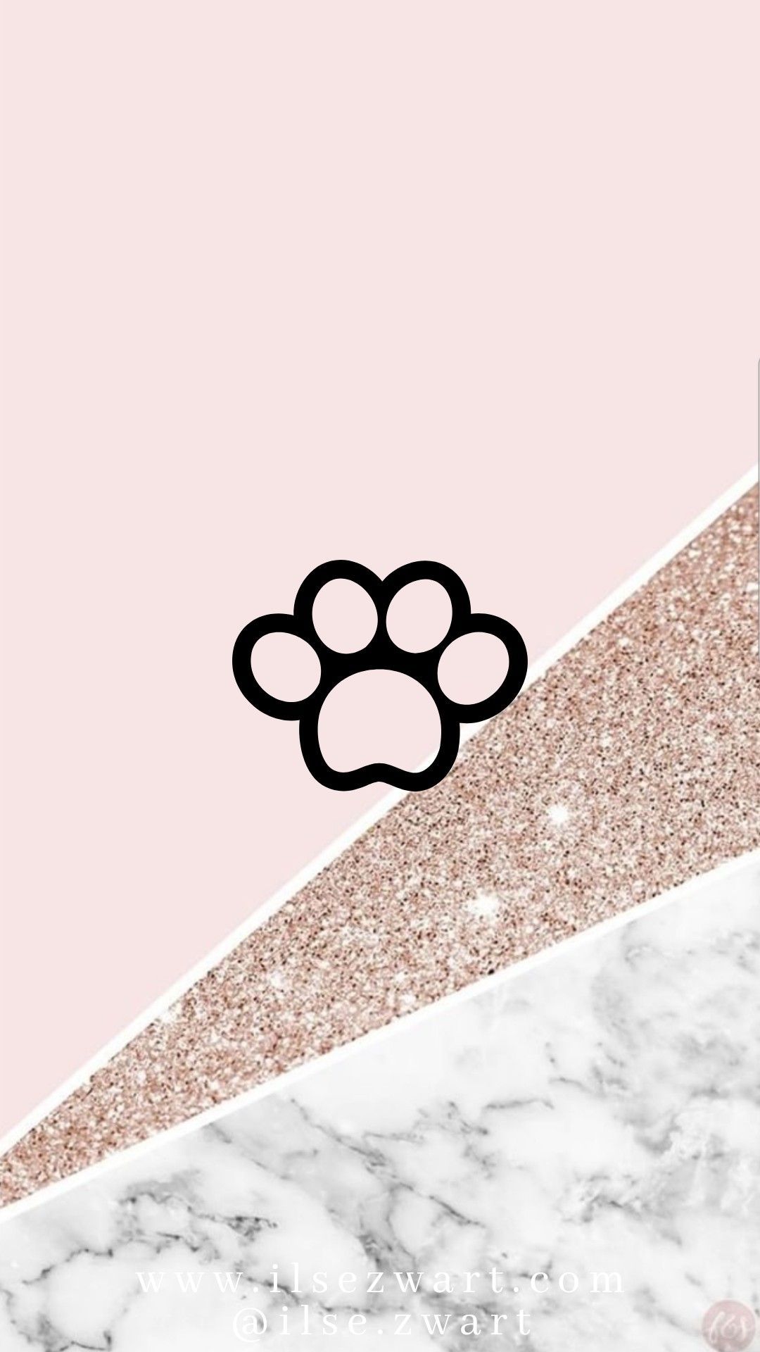 Zampa animale rosa oro marmo, 1080x1920 Verticale, Mobile