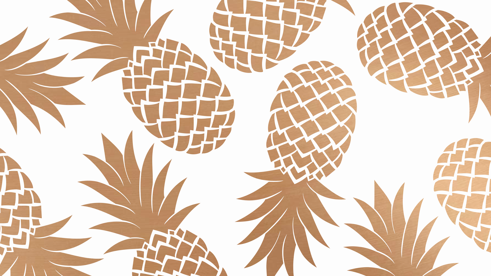 Ananas dorati su bianco, 1600x900 HD Ready, Laptop