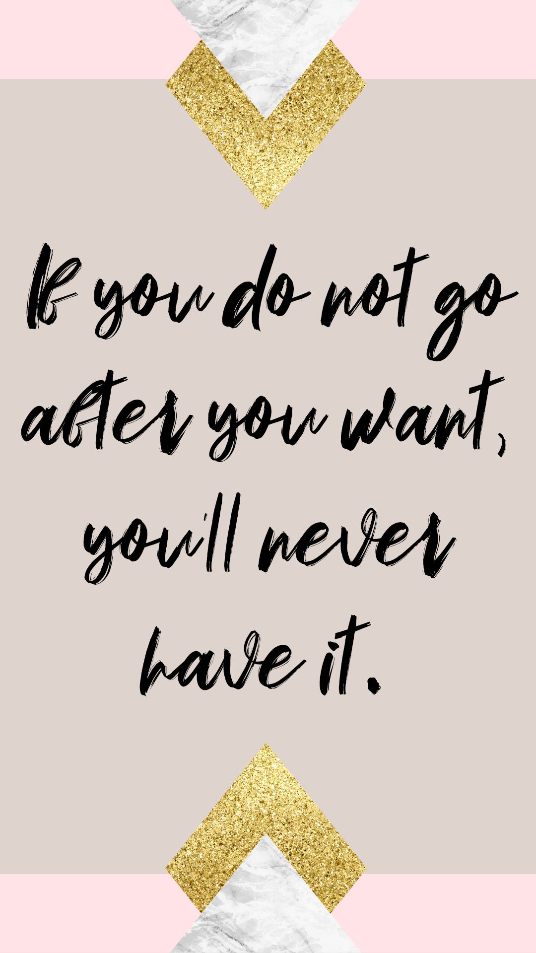 Citazione motivazionale oro rosa, 1080x1920 Verticale, Samsung Galaxy
