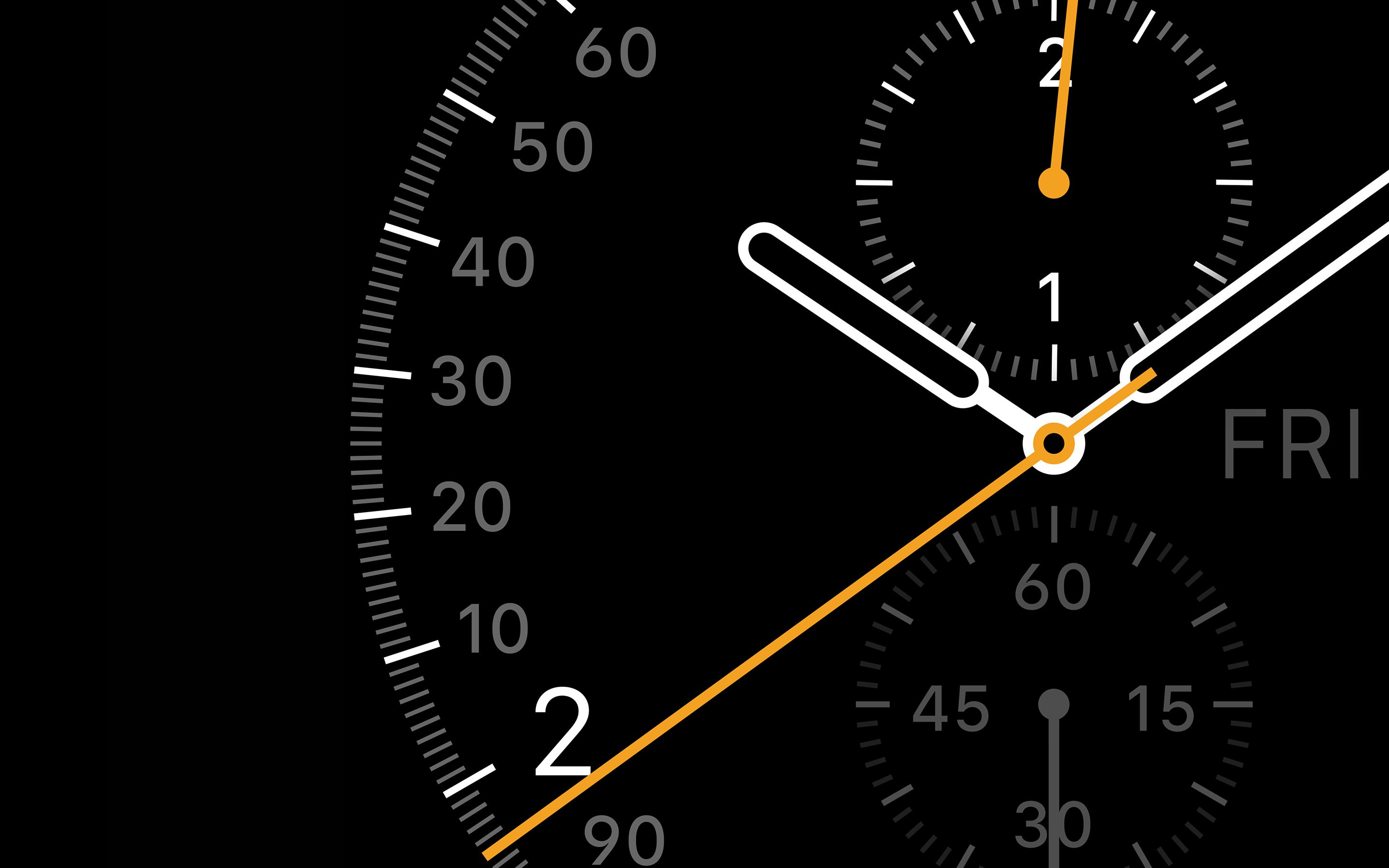 Cronografo orologio sfondo nero, 2880x1800 WQXGA, Desktop