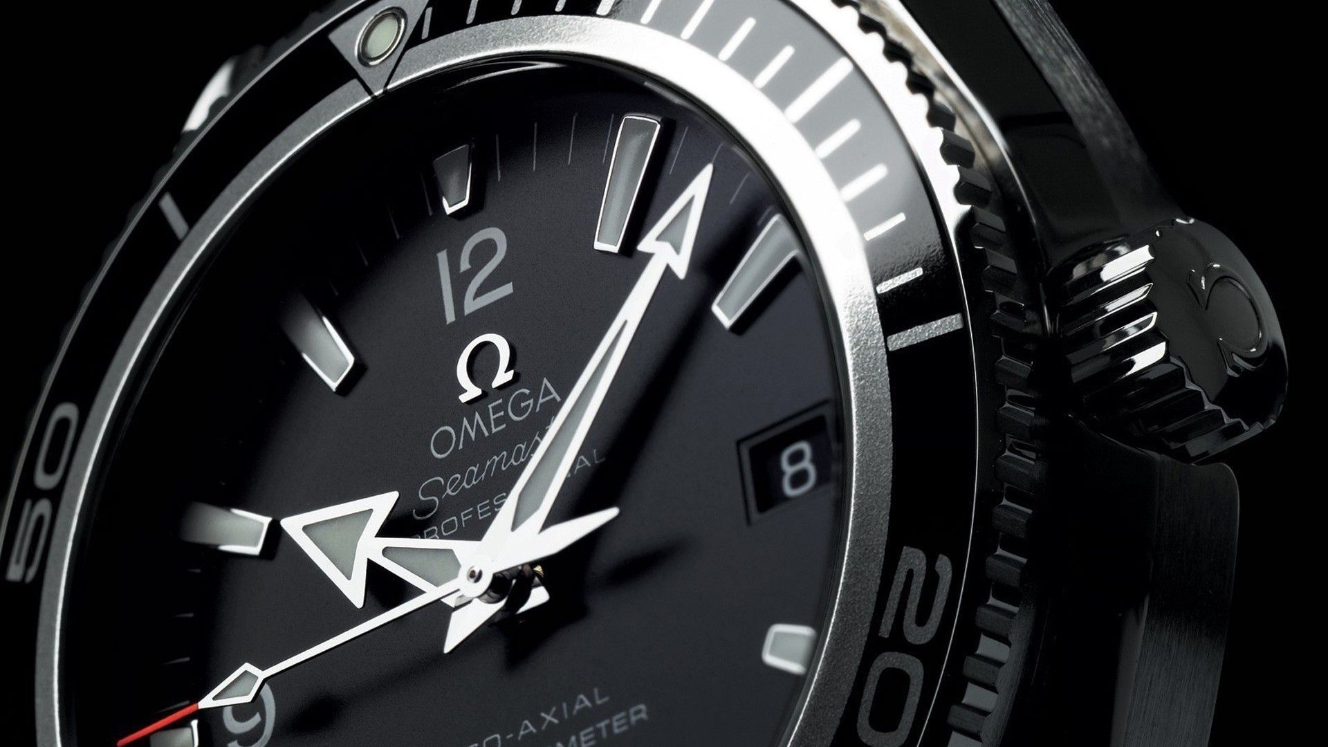Omega Seamaster Planet Ocean nero, 1920x1080 Full HD 1080p, PC Desktop