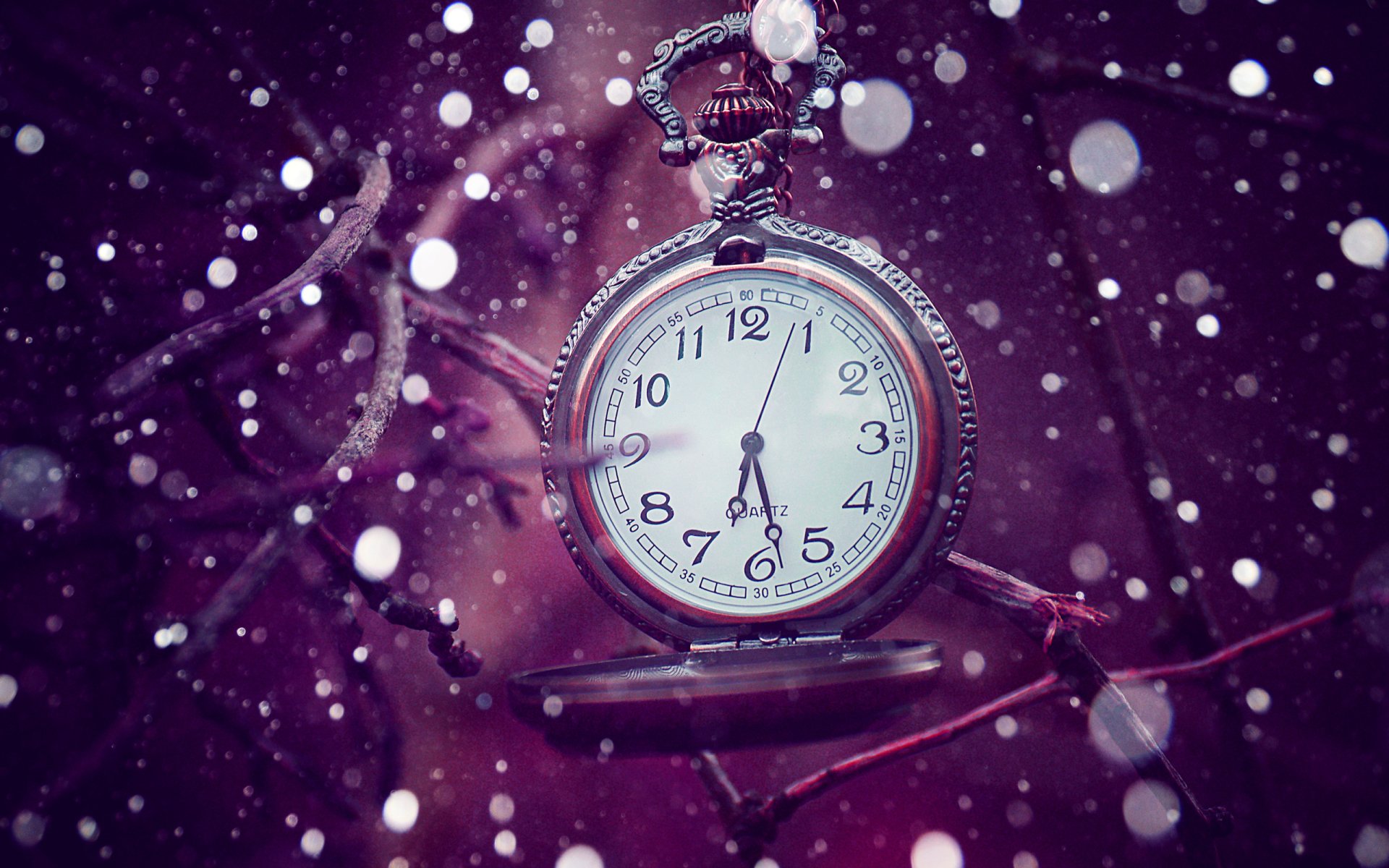 Orologio da tasca nella neve, 1920x1200 Full HD+ WUXGA, Desktop