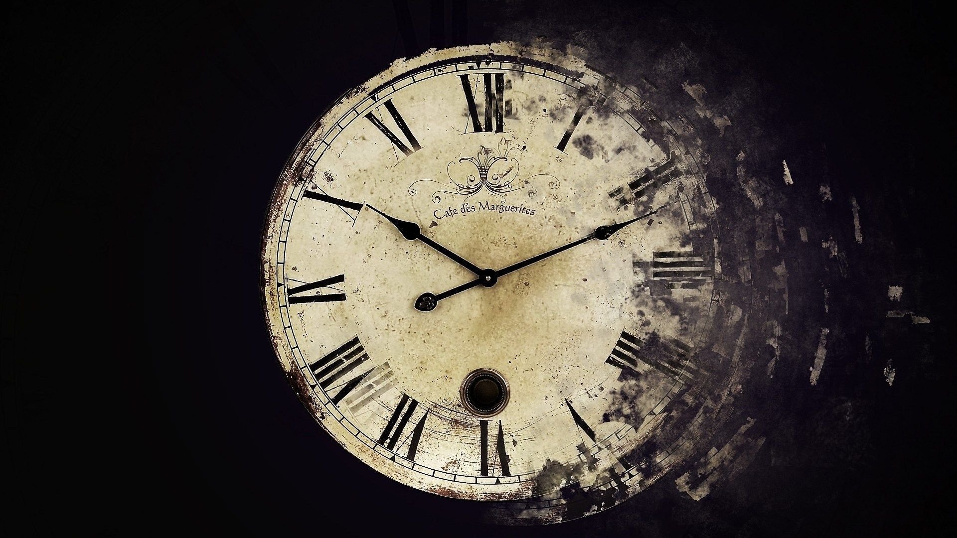 Orologio vintage sfondo nero, 1920x1080 Full HD, PC Desktop