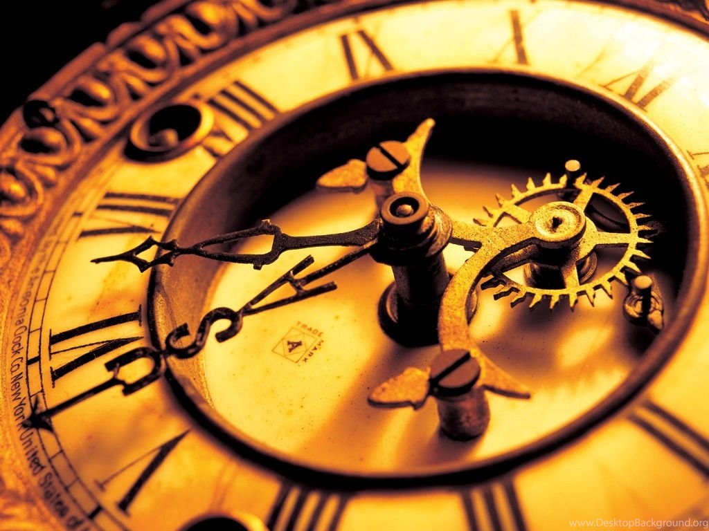 Orologio dorato con ingranaggi, 1024x768 HD, iMac