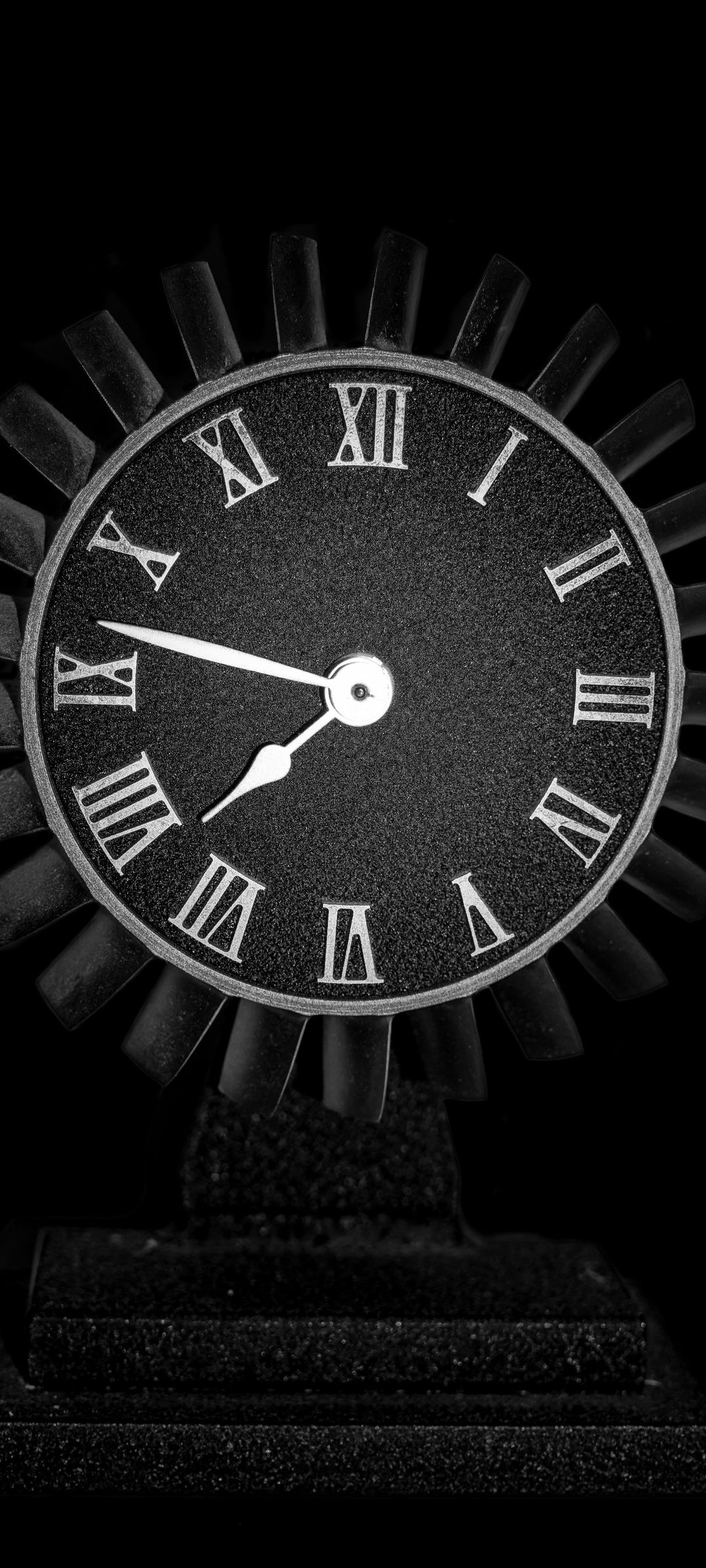 Orologio nero numeri romani, 1080x2400 Full HD Verticale, iPhone