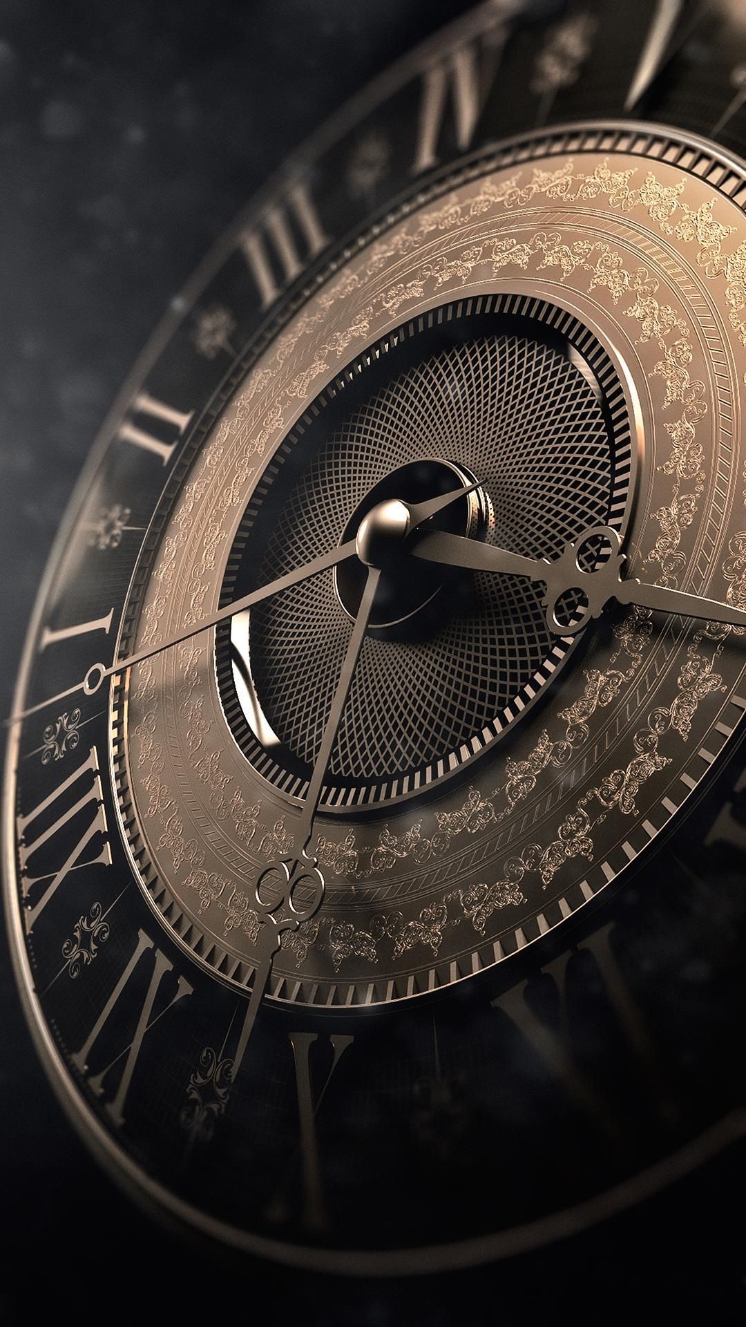 Orologio antico numeri romani, 1080x1920 Full HD Verticale, iPhone