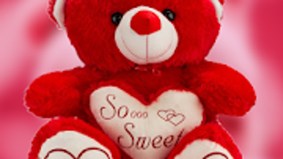 Orsetto peluche rosso con cuore, 1200x675 HD, Desktop