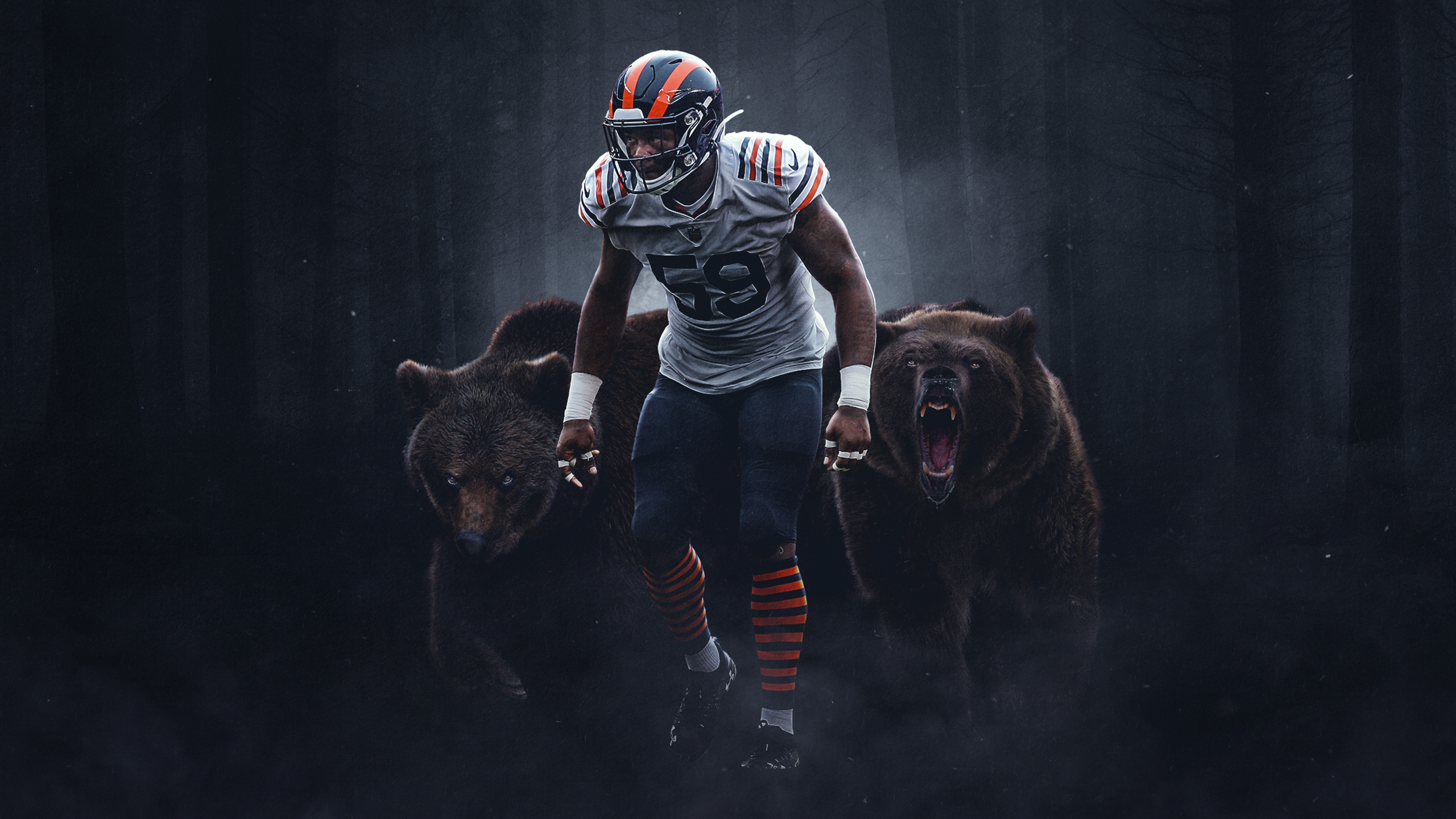 Giocatori football Chicago Bears, 1242x2688 Verticale, iPhone Pro Max