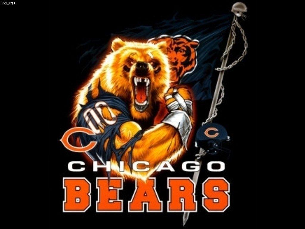 Chicago Bears logo strisce, 1920x1080 Full HD 1080p, PC