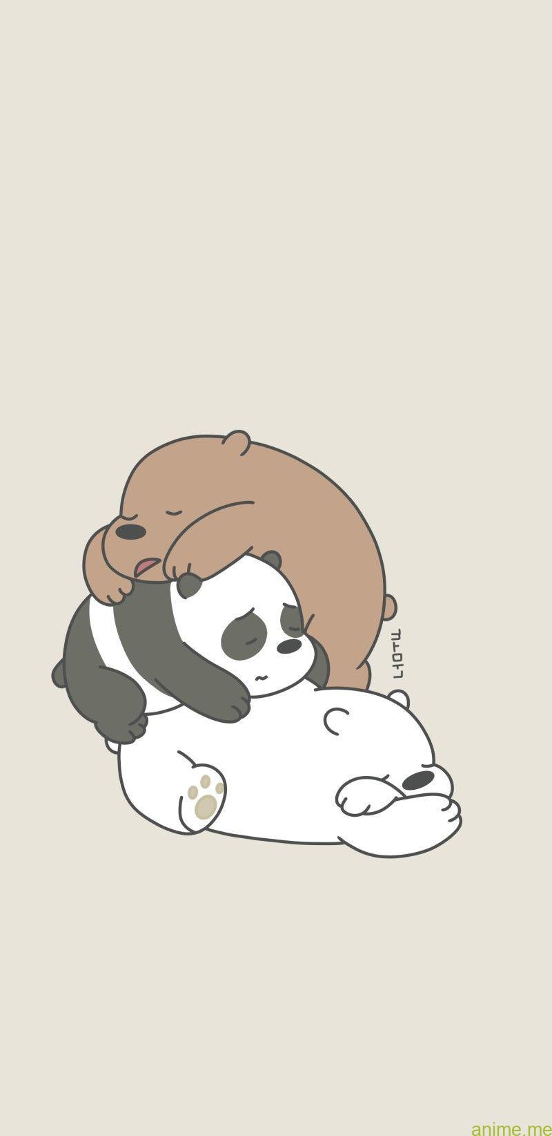 We Bare Bears personaggi cartoon, 1080x1920 Verticale, Telefono