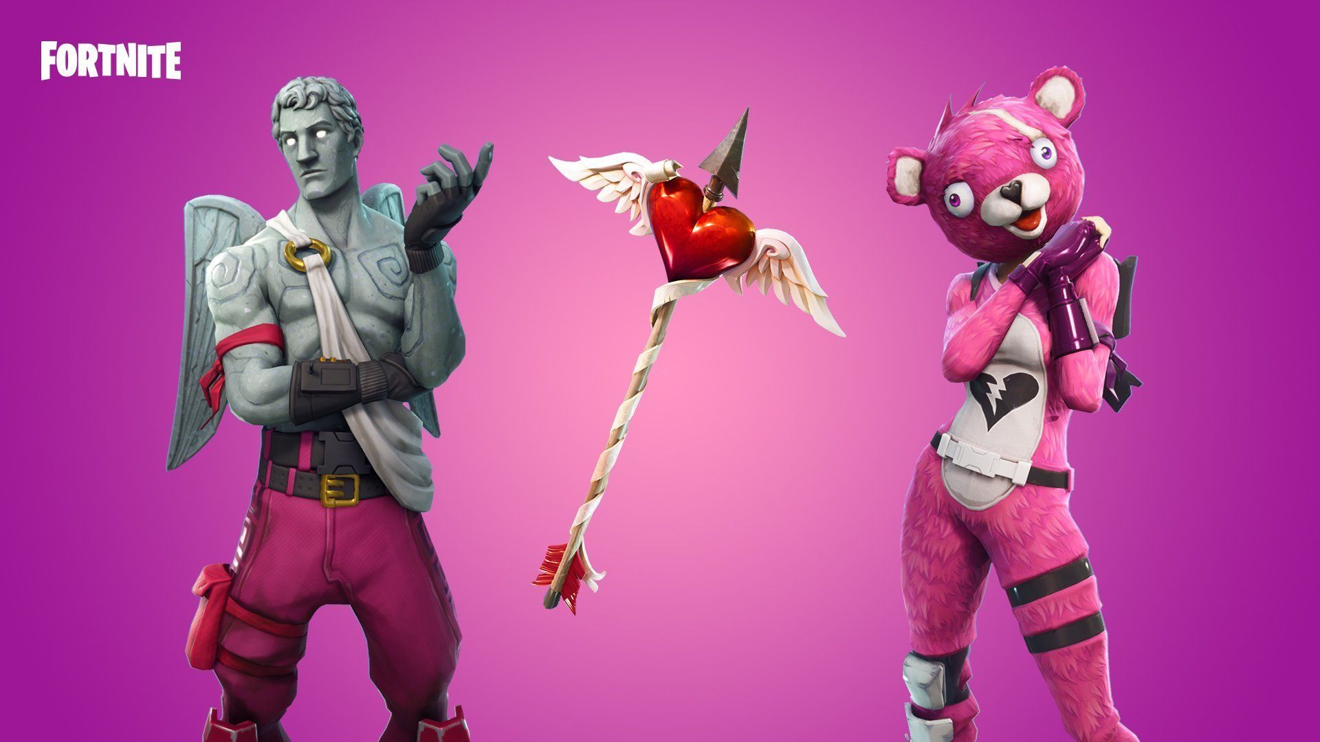 Orso rosa Fortnite Cuddle Team, 730x1095 Verticale, Telefono