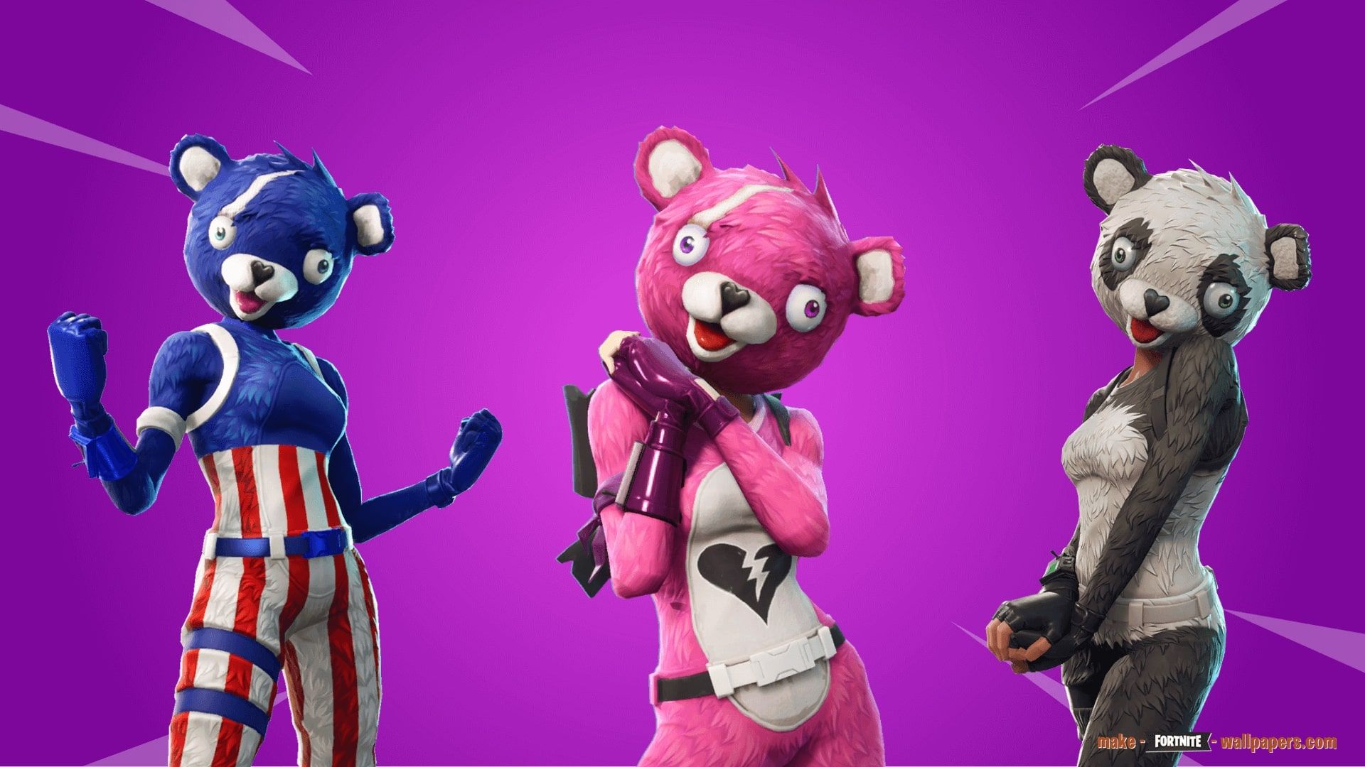 Orso rosa Fortnite skin, 2048x1024 2K, iMac