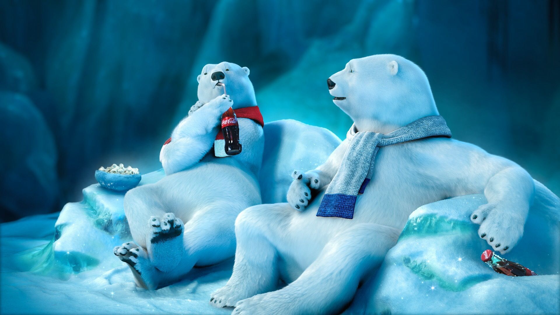 Orsi polari Coca-Cola animati, 1920x1080 Full HD, PC Desktop