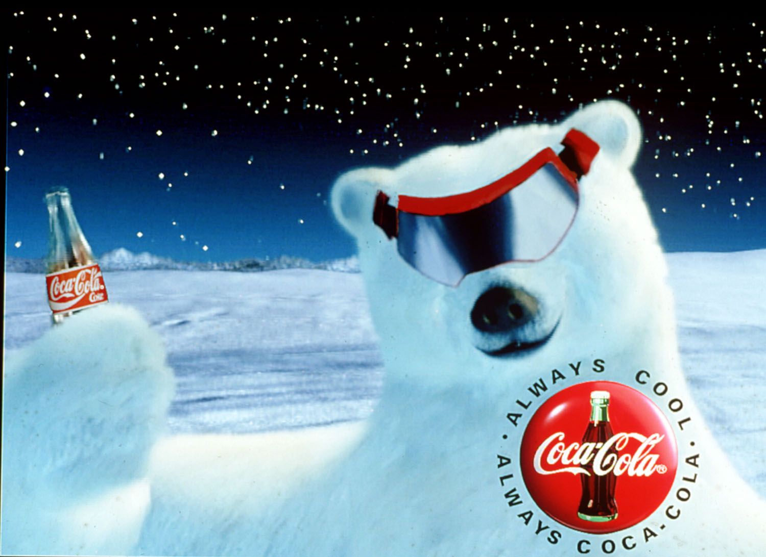 Orsi polari Coca-Cola fuochi artificio, 1024x768 HD, Desktop