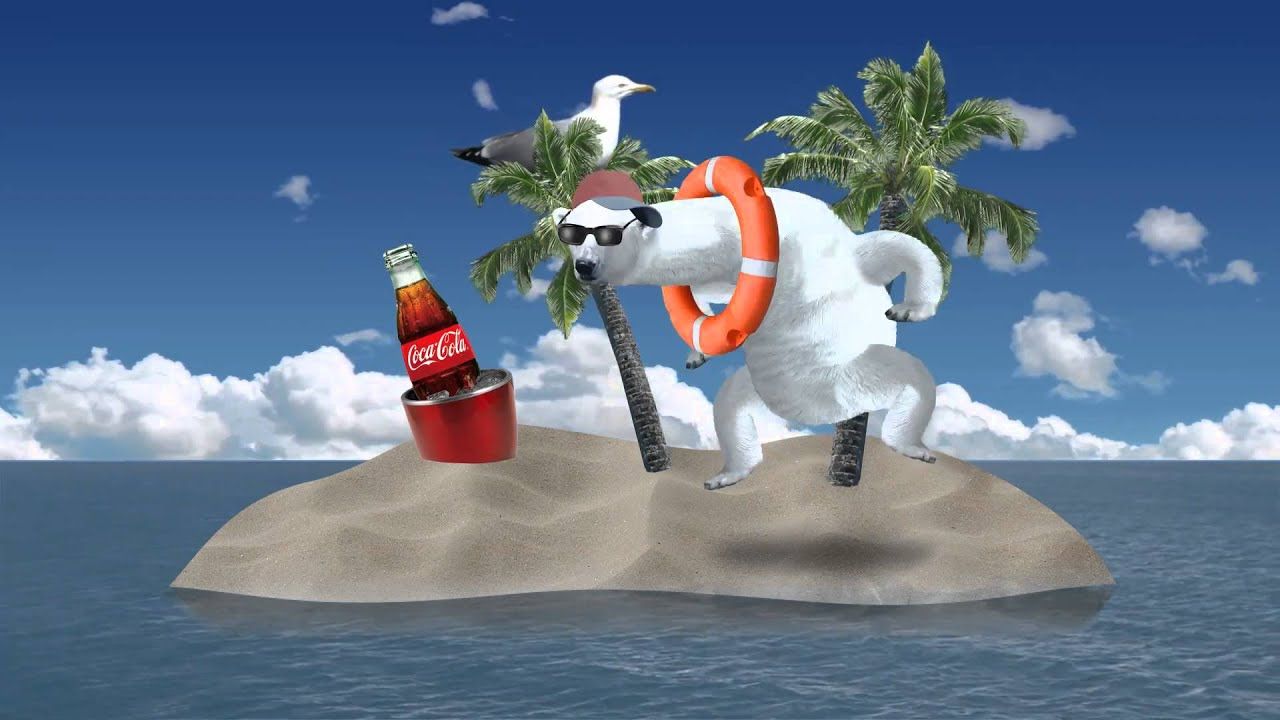 Orsi polari Coca-Cola sul ghiaccio, 1400x1050 HD, Desktop