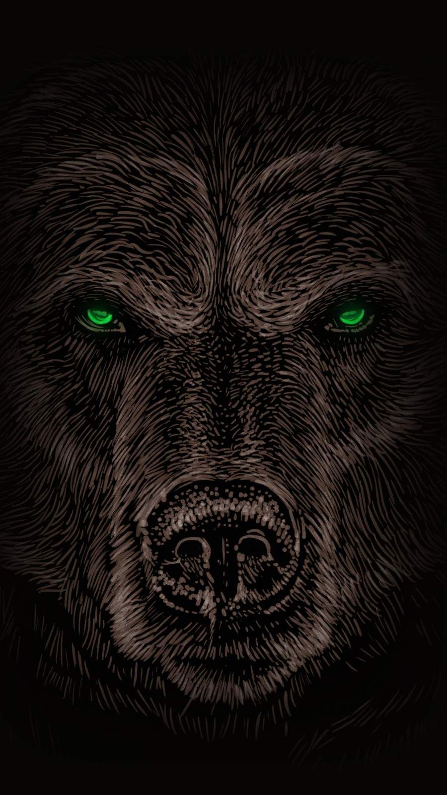 Orso grizzly occhi verdi, 900x1600 Full HD Verticale, Samsung Galaxy