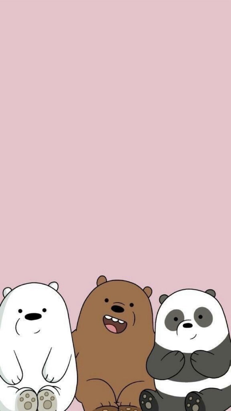 We Bare Bears sfondo rosa, 750x1334 Full HD Verticale, Smartphone
