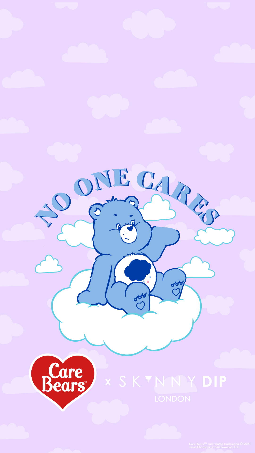 Care Bears orso blu su nuvola, 1080x1920 Verticale, Telefono