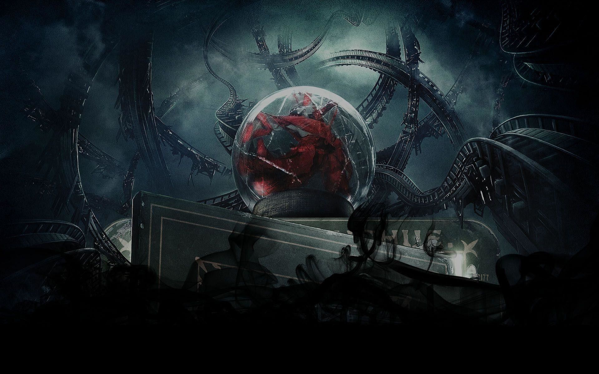 Sfera rossa oscura fantasy, 1920x1200 Full HD+, Laptop