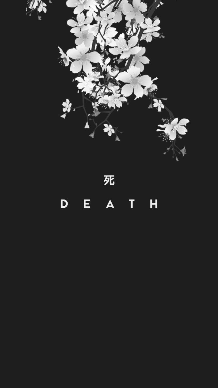 Fiori bianchi kanji morte, 748x1330 Full HD Verticale, Smartphone