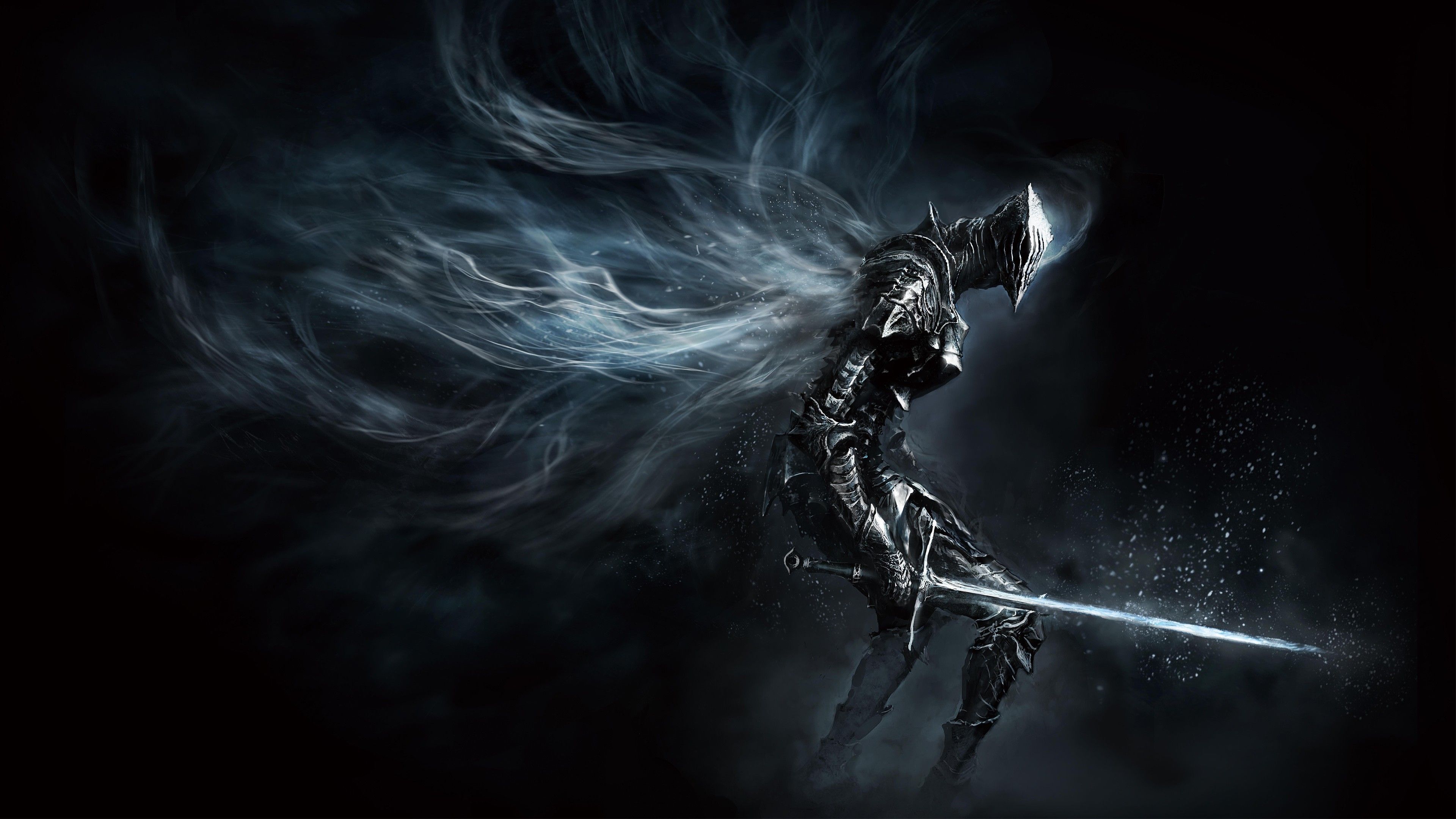 Cavaliere oscuro con spada, 3840x2160 Ultra HD, 4K TV
