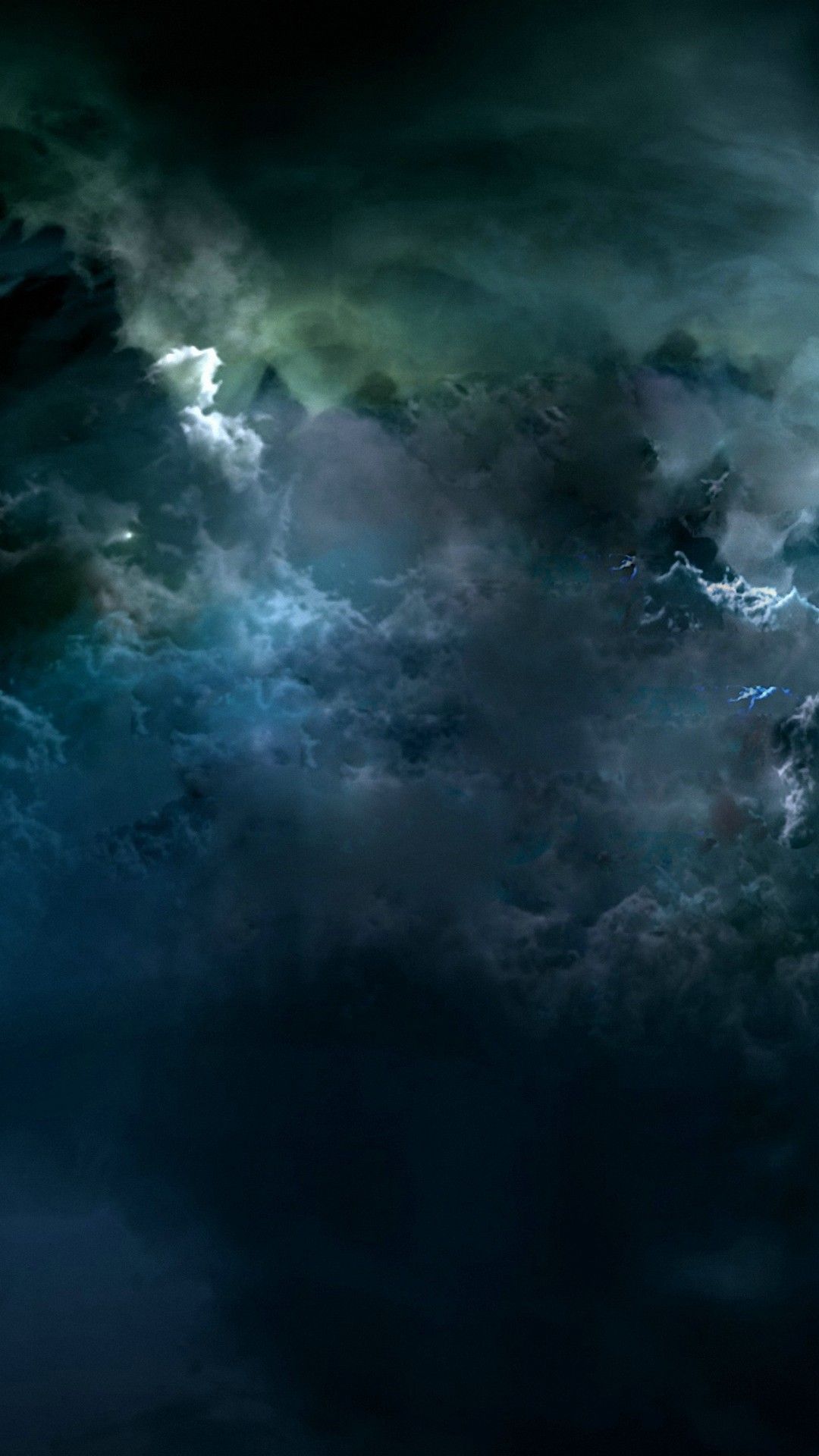 Nuvole scure tempestose notturne, 1080x1920 Full HD Verticale, iPhone