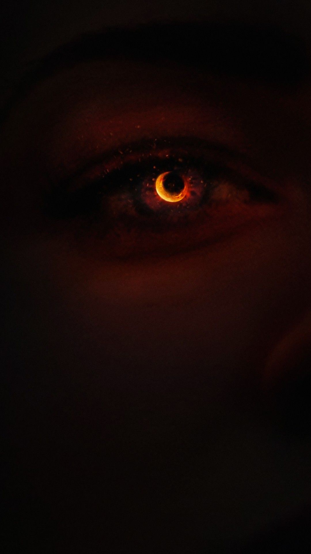 Occhio Dark Phoenix riflesso fuoco, 1080x1920 Full HD Verticale, Smartphone