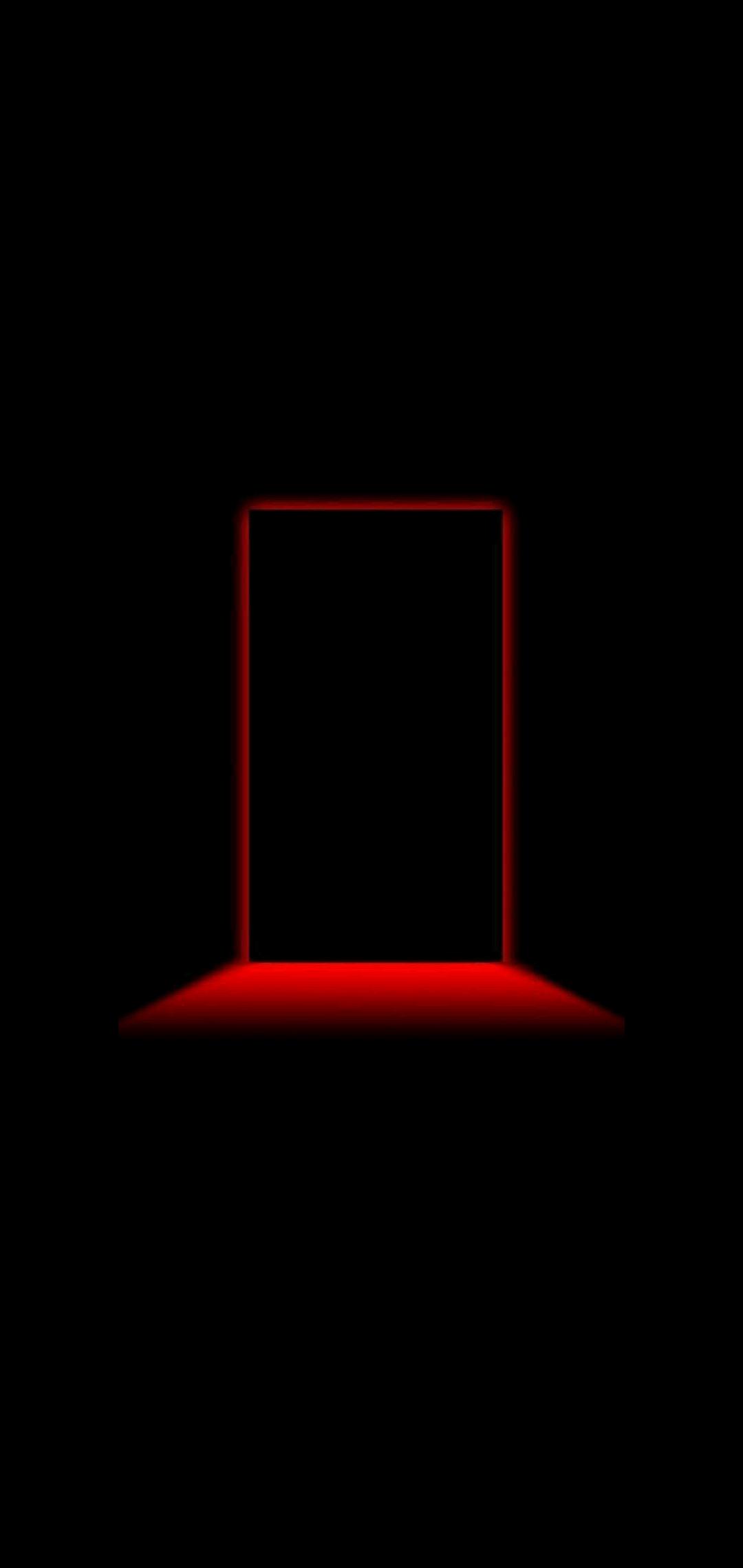 Porta rossa luminosa buio, 1080x2280 Full HD Verticale, iPhone
