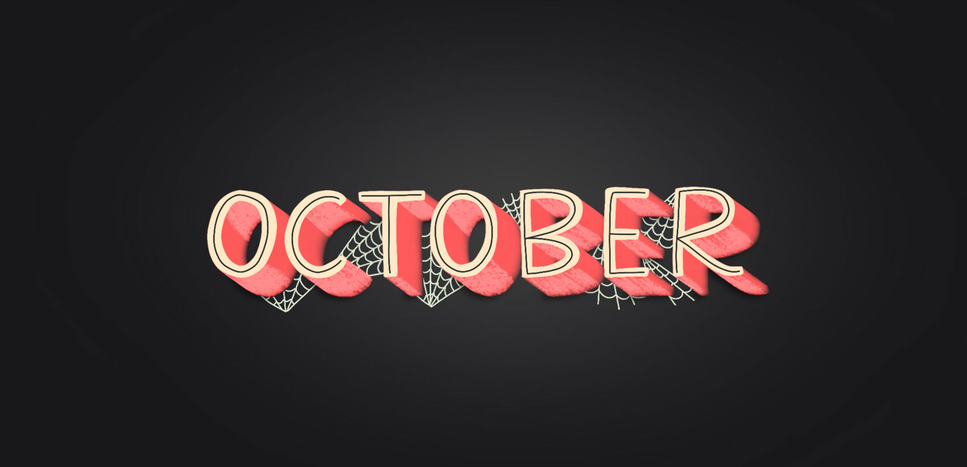 Scritta October rosa 3D, 1920x928 1080p, Laptop