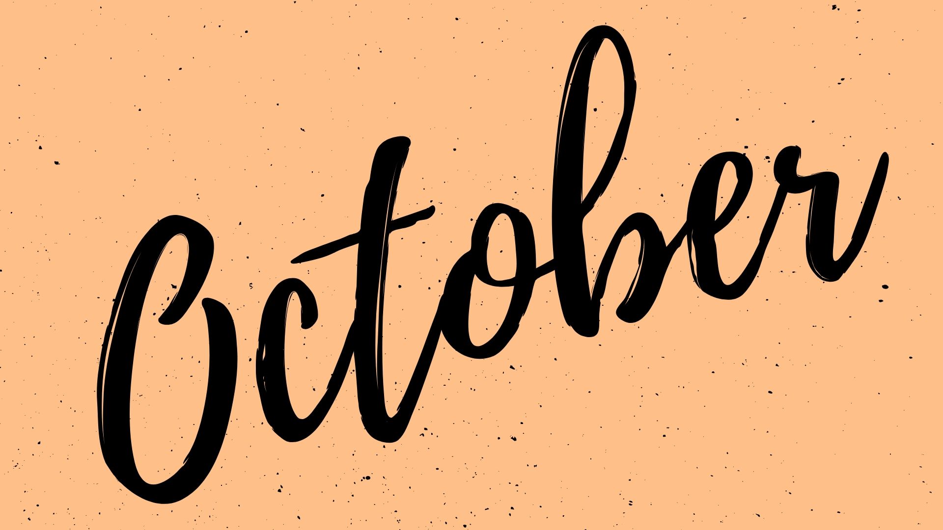 Scritta October corsivo arancione, 1920x1080 Full HD 1080p, PC Desktop