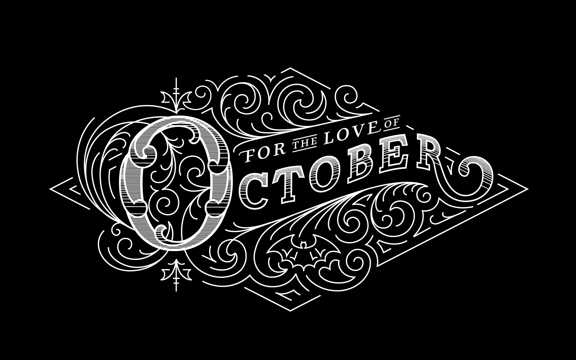 Scritta ornata For the Love of October, 1920x1200 Full HD+ WUXGA, Laptop