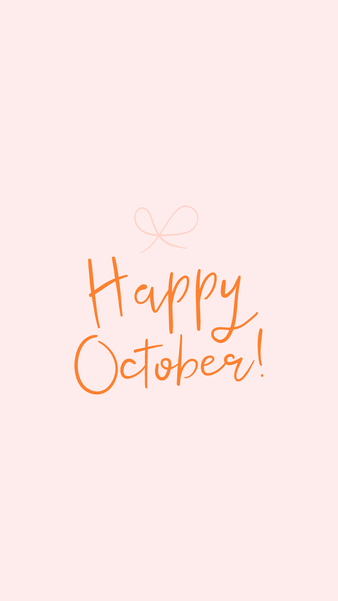 Scritta Happy October rosa, 1080x1920 Full HD Verticale, iPhone