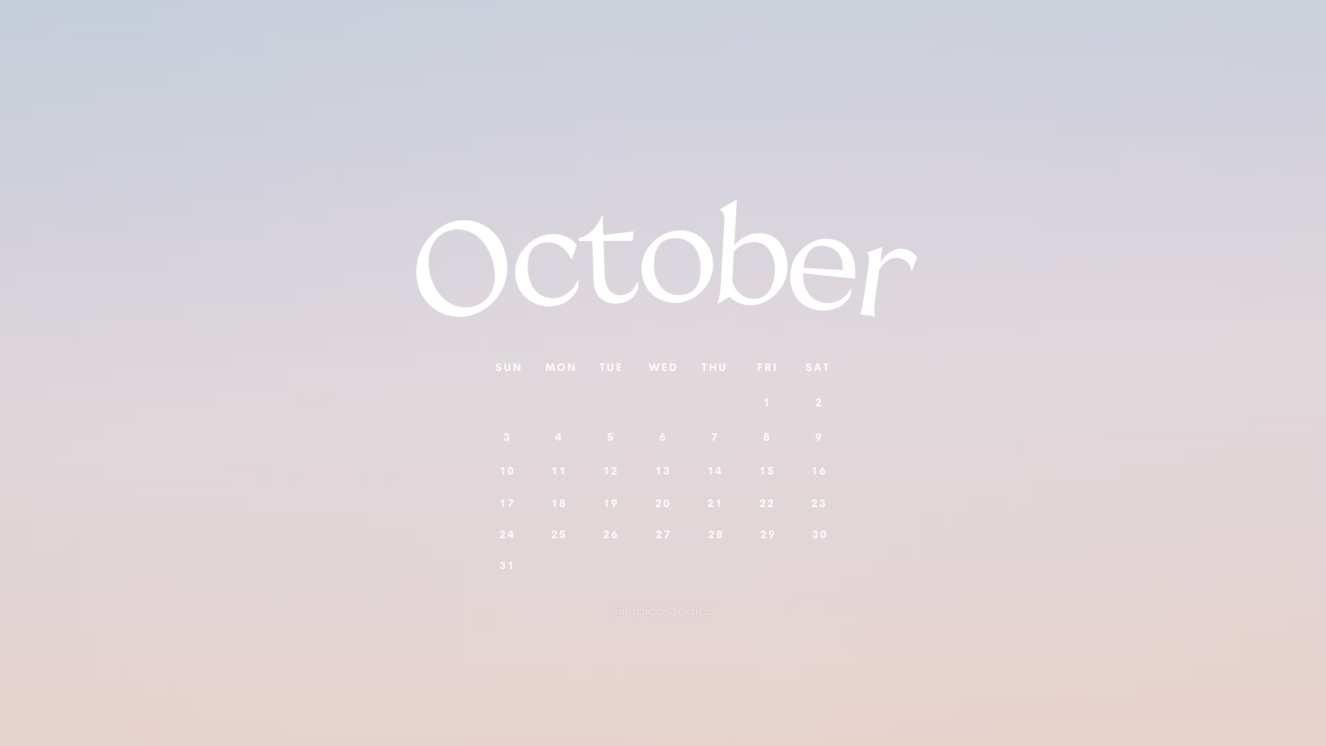 Calendario ottobre sfondo pastello, 1920x1080 1080p, Desktop