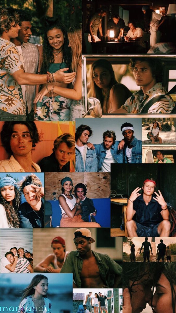 Collage Outer Banks personaggi, 675x1200 Full HD Verticale, iPhone