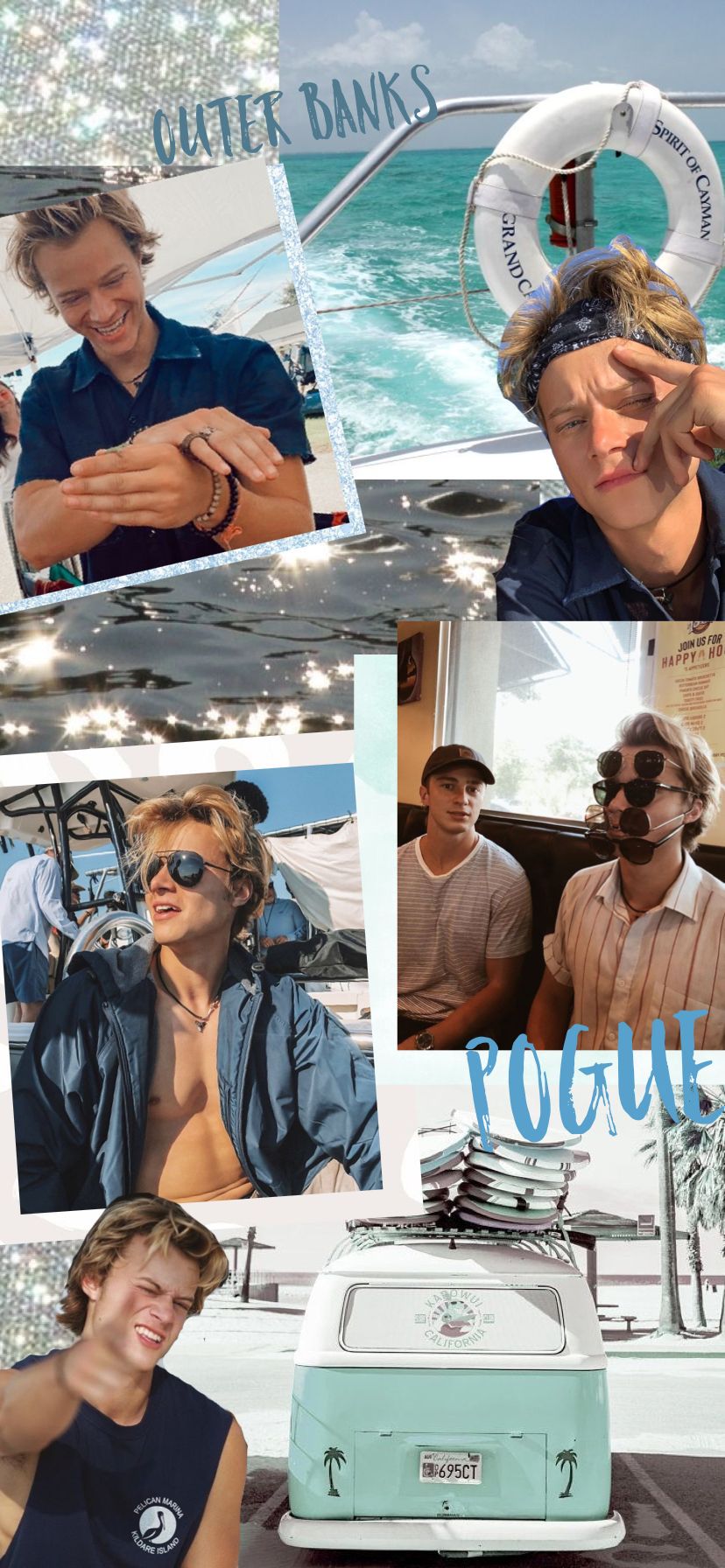 John B Outer Banks collage, 828x1792 Full HD Verticale, Smartphone
