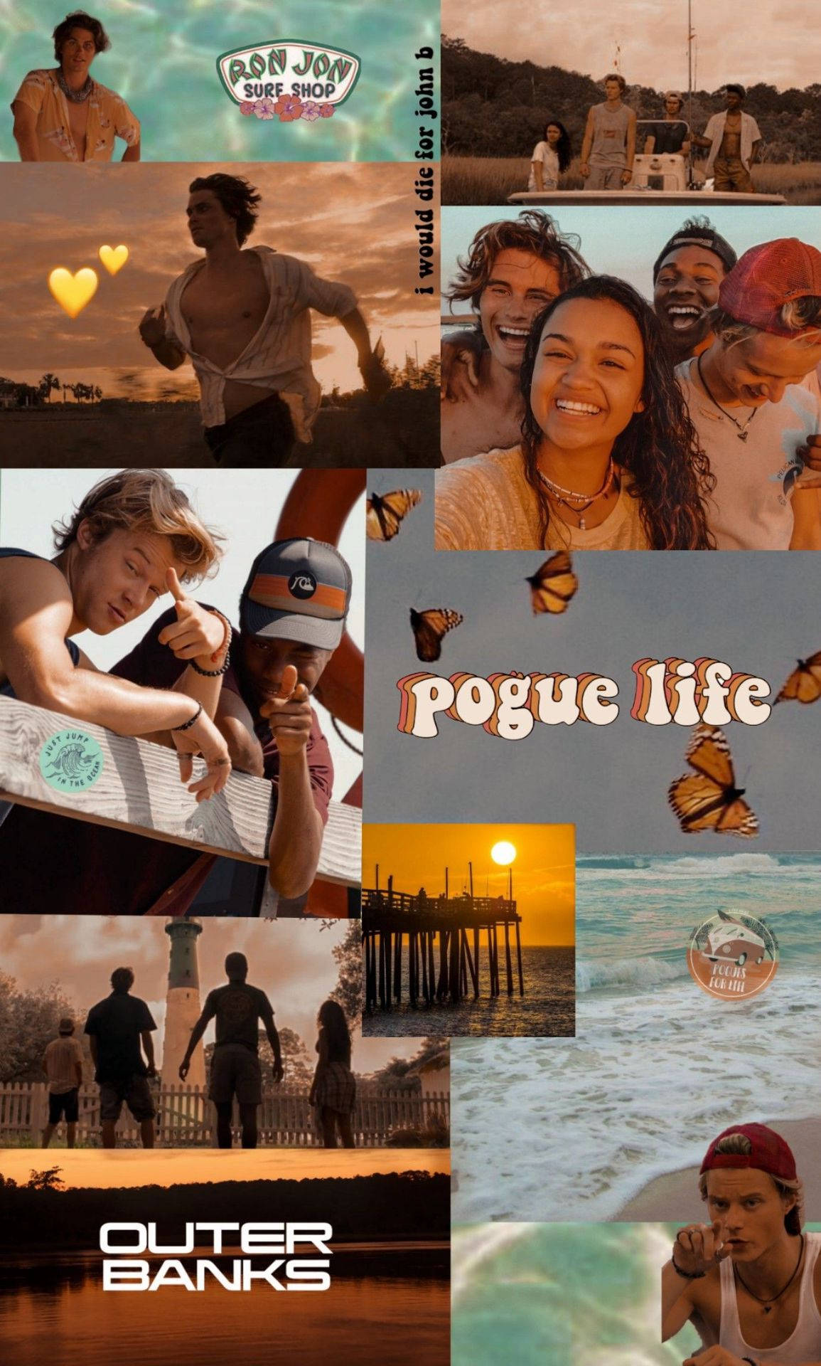 Outer Banks collage amici, 1155x1920 Full HD Verticale, Samsung Galaxy