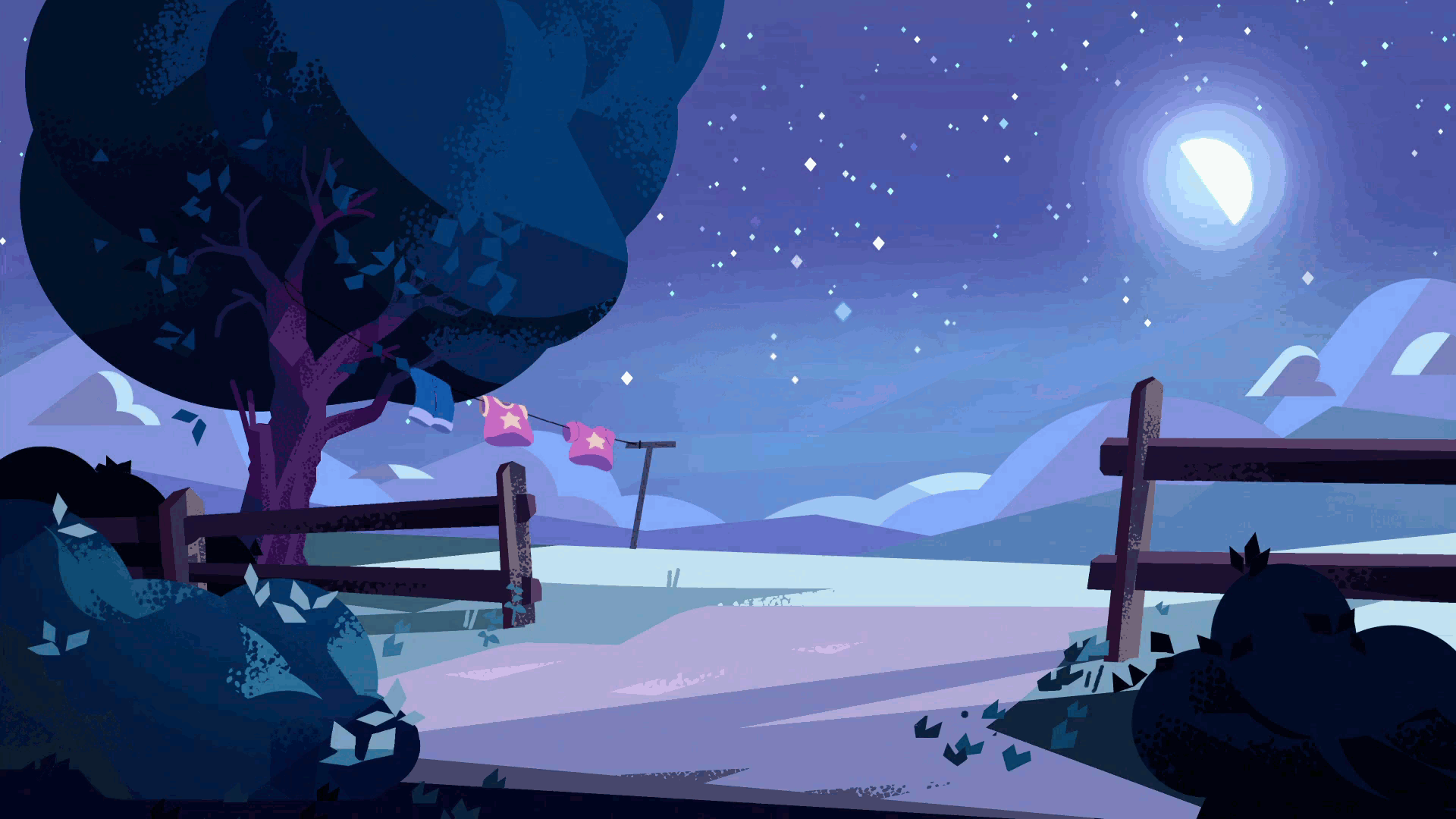 Steven Universe paesaggio notturno, 1920x1080 1080p, Laptop