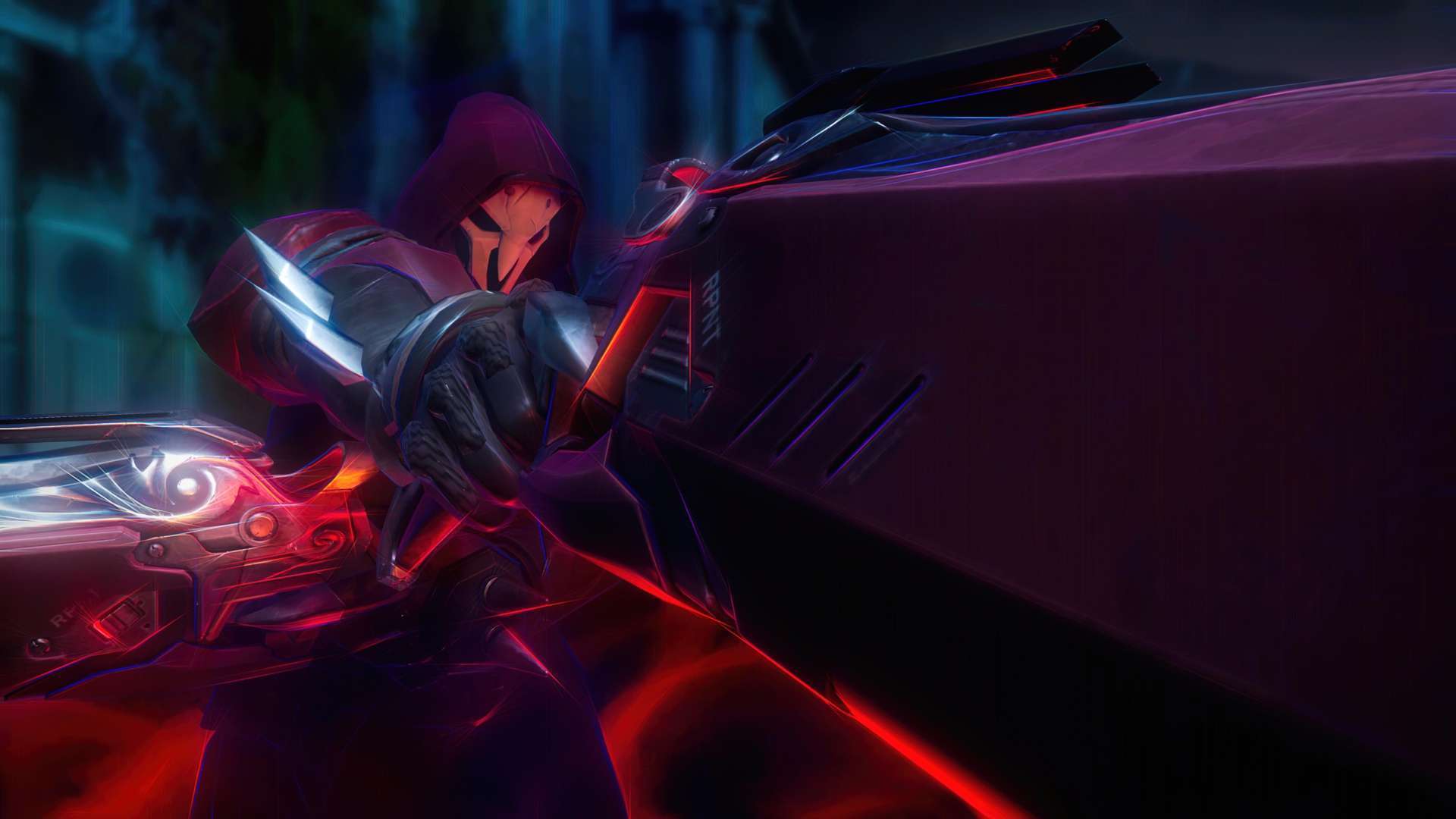 Reaper Overwatch scena rossa, Blizzard, 1920x1080 Full HD, Laptop