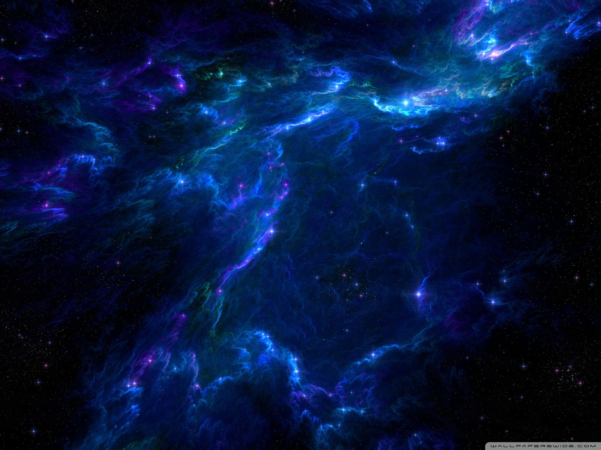 Nebulosa blu nello spazio, 2048x1536 2K, Desktop