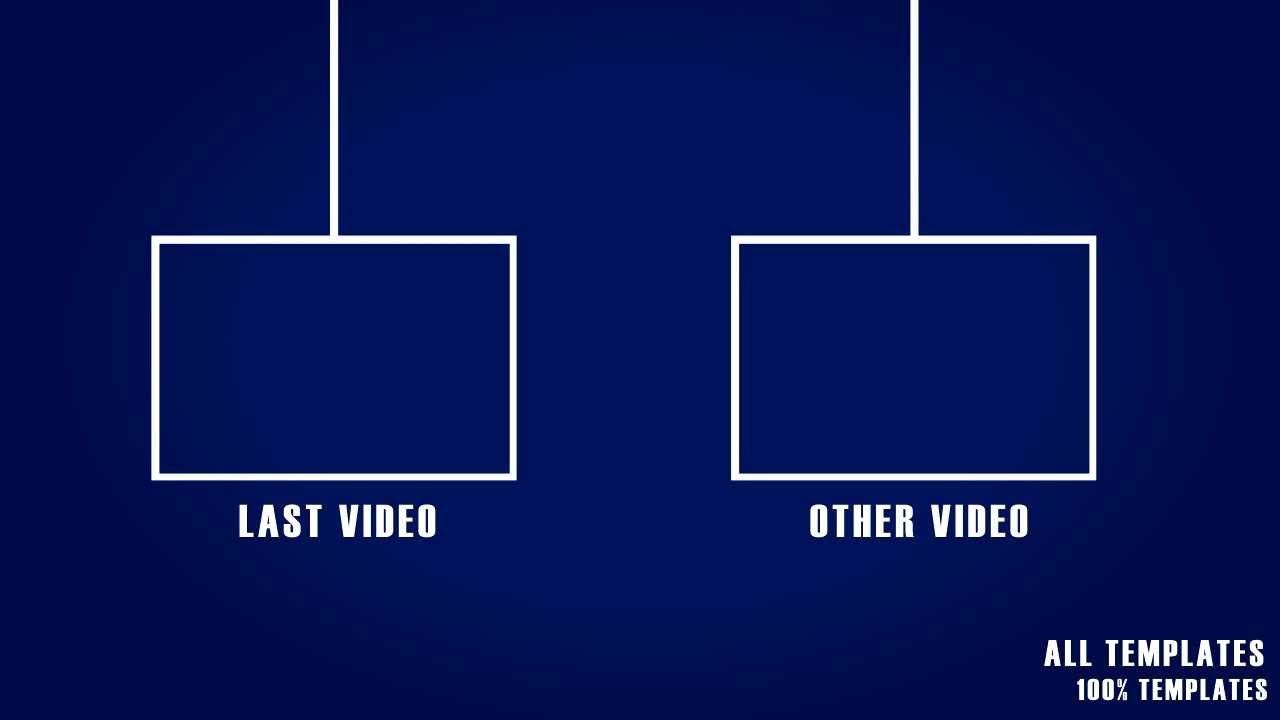 Template outro video YouTube, 1280x720 720p, PC