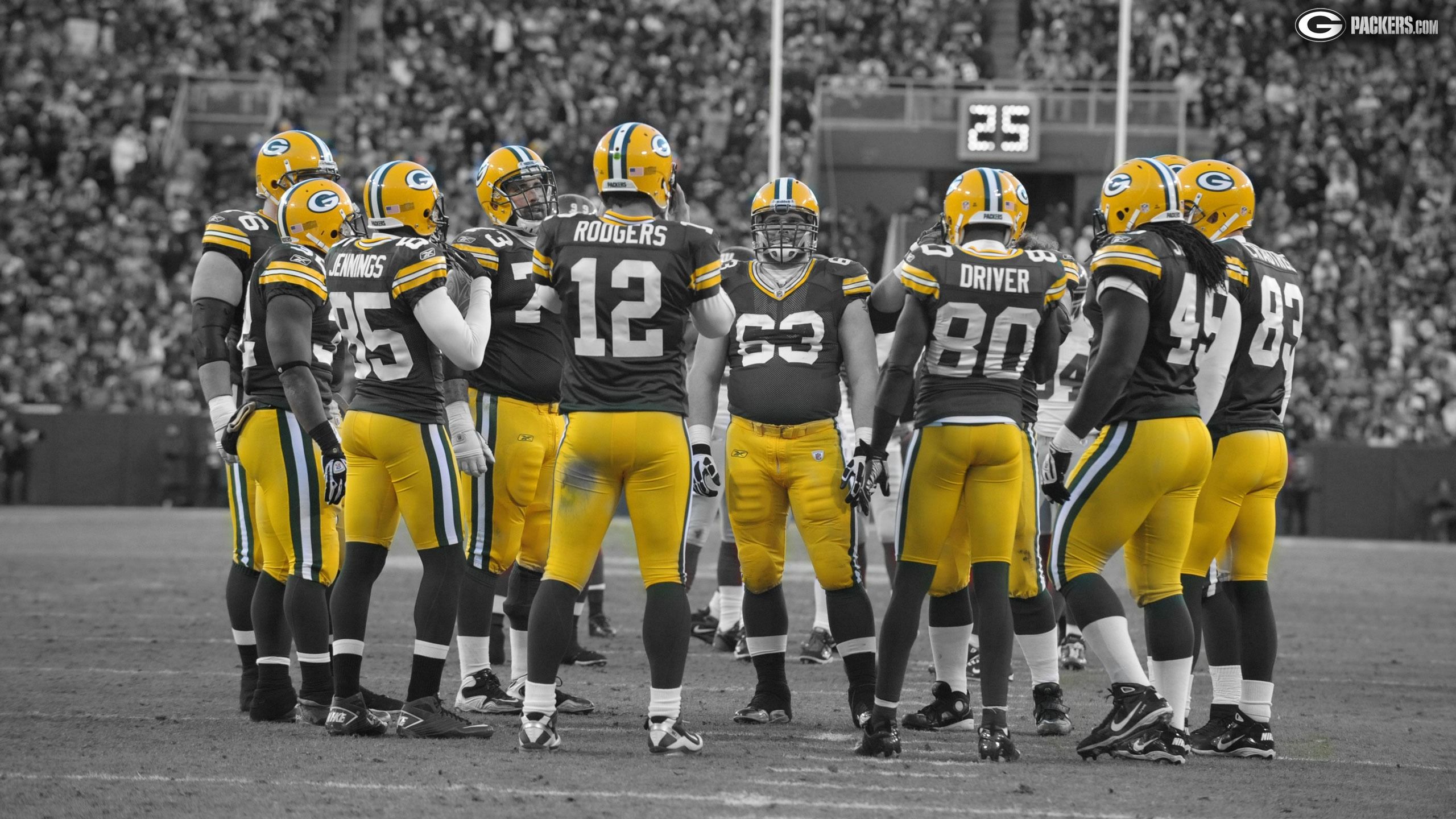 Huddle giocatori Green Bay Packers, 2560x1440 2K QHD, PC