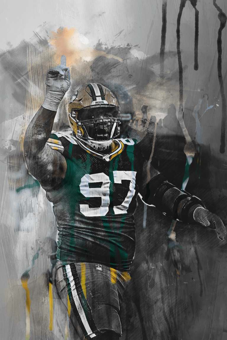 Giocatore football Green Bay Packers, 768x1152 Verticale, Telefono